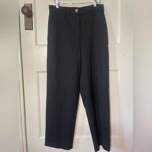 Maje Black Pinstripe Wool blend Trousers- Size 38 (6)